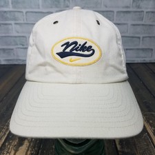 Nike Script Hat Cap Strapback Men's Cream Lightweight Golfing Casual picture
