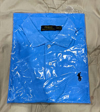 Polo Ralph Lauren Men's Blue M Short Sleeve Solid Polo Embroidered Logo Knit picture
