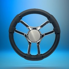 Malera Boat Steering Wheel Chrome Spokes | Chrome Blank Star picture