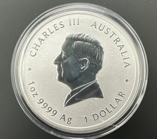2025 Australia 1 Ounce Silver BU Proclamation Pillar Dollar 225th Anniv STOCK picture