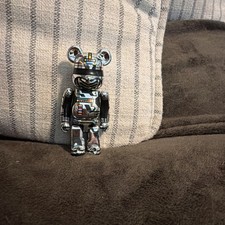 Bearbrick 100% BE@RBRICK Medicom Toy Robot Chrome New picture