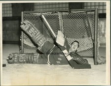 Vintage original 1950's MARCEL PAILLE Goalie New York Rangers Photo picture