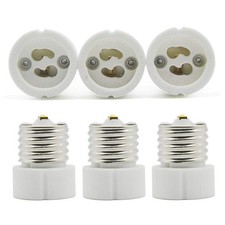 E26 E27 Edison Screw Socket to GU10 Bayonet Base Adapter,GU10 6 Pack, White picture
