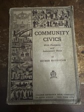 Community Civics College Entrance Book Co. 1937 paperback by Beckenstein Good picture