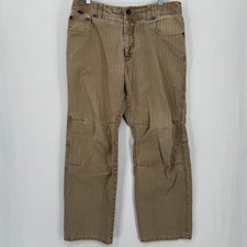 Kuhl Corduroy Utility Pants Mens 34x30 Tan Articulated Knee Workwear Straight picture
