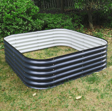 MIDNIGHT GRAY - OLLE GARDENS 17IN TALL 12 IN 1 RAISED GARDEN BED picture