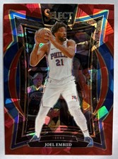 2024-25 Panini Select - Concourse Joel Embiid #6 Red Cracked Ice Prizm picture