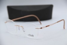 NEW SILHOUETTE 5521 EU 3530 BROWN AUTHENTIC DESIGNER EYEGLASSES W/CASE 53-19 picture