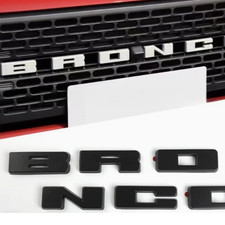 Matte Black Grille Emblem Letter Overlay Decal Cover Trim for Bron 2021-2024 picture