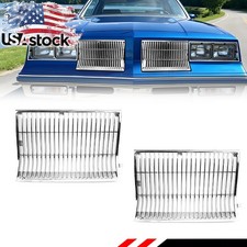 2X Silver Front Grill Grille For 1981-1986 Oldsmobile Cutlass 22531190 22531191 picture