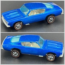 Hot Wheels Redline 68 Blue HK Custom Barracuda White Excellent Condition picture