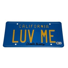 Christie Brinkley Signed Vacation License Plate Beckett BAS Witness Autograph picture