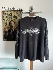 Faded Vintage 2003 Harley Davidson Spiderweb Long Sleeve AUTHENTIC - Size Large picture