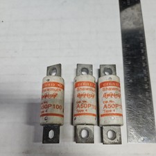 3 pack Gould/Shawmut Amp-Trap A50P100 100 Amp 500V or Less Type 4 Fuse picture