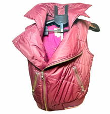 Diesel Women's Pink Quilted Puffer Vest Fit M #Y2K #moto #vintage diesel picture