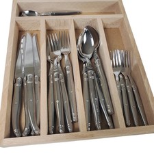 Jean Dubost Laguiole 20-Piece Mid-Gauge Flatware Stainless Steel Scuffs  picture