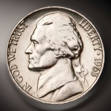 1963-D Jefferson Nickel 5c Coin From Original Bank Roll Fast Shipping 1004 picture