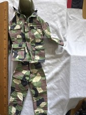 VTG 1:6sc Camouflage Military French Army F2 Field Jacket Uniform Set w/Helmet picture