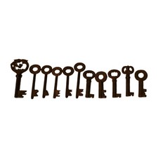 1 1 Antique Style 19th Century Iron Skeleton Keys Vintage Reproduction 2