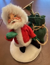 Vtg Annalee Doll Santa Claus with Horn and Bag- 1963 picture