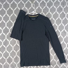 Smartwool Merino 250 Classic Thermal Long Sleeve Shirt Men M Black Base Layer picture