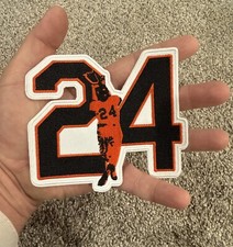 Willie Mays 24 HOF New York SF Giants 4.5in. Iron Sew On Jersey Patch Logo RARE picture
