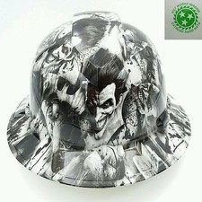 Customized Pyramex Full Brim SINISTER JOKER Hard Hat With Ratcheting Suspension picture
