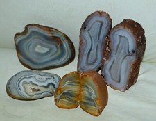 6 pcs Lot Black River Agate from Argentina Bulk * rare picture