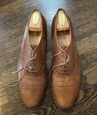 Vintage 1980s Gucci Tan Leather Cap Toe Oxford Dress Shoes Men’s 11.5 D picture