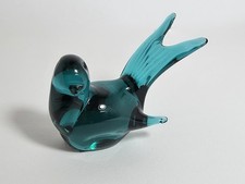 Swallow Bird Murano Glass NASON Italy Emerald Sculpture 1970s cm9 picture