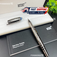 Rare MONTBLANC Star Walker Sterling Silver Rollerball Full Gift Set picture