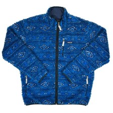 Patagonia Classic Retro-X Deep Pile Cardigan rare Choolie Bandana Blue Aztec XL picture