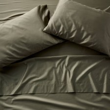 King 600 Thread Count Sateen Sheet Set Olive Green - Casaluna picture