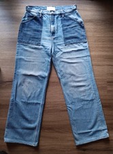 Mother Superior 33 Wide Leg The Patch Maven Heel Love Triangle Jeans (MSRP $298) picture