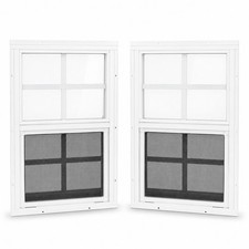 Shed Windows 2-Pack 12x18 Flush Mount Tempered Glass Sliding Window With Screen picture