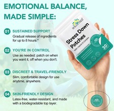 x 2 Stress Down Patches Vitamin B Complex | Relaxation Calm Balance | 30 Patches picture