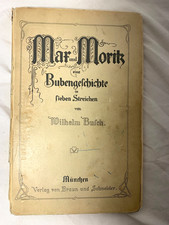 Vintage Mar und Moritz by Wilhelm Burch Munich German very old picture