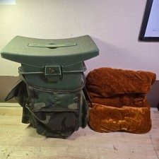 Woodstream Green Camo Hunter Seat No. 9080 Hunting Bucket Storage w cushion picture