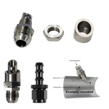 Universal SS Exhaust  Vacuum Scavenger Crank Case Vent CCV Kit Catch Can Vent picture