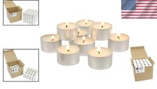 Long Burning Unscented Tealights - 200 Smokeless Candles for Home and Events picture