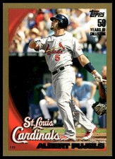 2010 Topps #100 Albert Pujols SN Gold #/2010 St. Louis Cardinals picture