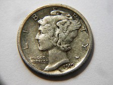 1919-P XF Silver Mercury Dime,  Nice Better Grade Coin for a collection picture