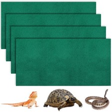 Haull 4 Pcs Reptile Carpet Terrarium Floor Mat Liner, 47 x 24 Inch, Green picture