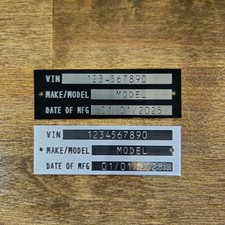 1x4 Custom Aluminum Number Identification Data Vehicle Boat Marine Trailer  picture