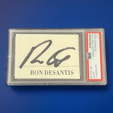 Ron DeSantis Governor Florida Signed Cut Signature Autographed Slabbed PSA/DNA picture
