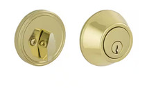 Schlage VD60 Series Bright Brass Single Cylinder Deadbolt VD60 605 picture