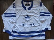 Greece Chris Chelios #24 Custom Tribute Tackla IIHF Hockey Jersey XL picture