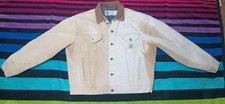 VTG Carhartt Cropped Chore Coat Blanket Lined USA Distressed/Thrashed  picture