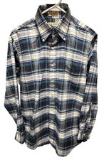 LL Bean VINTAGE  Shirt Mens M Button-Down Multicolor Plaid MADE IN USA 15.5/33 picture