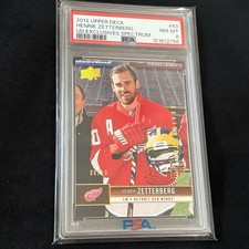2012 Upper Deck Henrik Zetterberg UD Exclusives Spectrum #63 06/10 PSA 8 picture